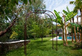 Arche de jardin en métal Louis Moulin - Treillage fer vieilli 195 x 250 cm