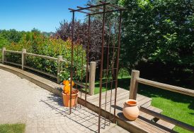 Arche de jardin en métal Louis Moulin - Pergola fer vieilli 97 x 198 cm
