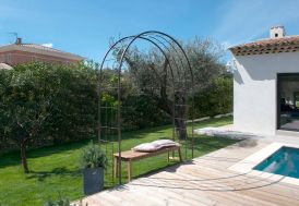 Arche de jardin en métal Louis Moulin - Treillage fer vieilli 180 x 250 cm
