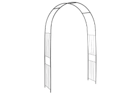 Arche de jardin en métal noir 134 x 220 cm - décor droit