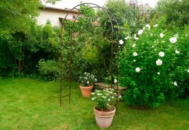 Arche de jardin en métal Louis Moulin - Classique fer vieilli 130 x 250 cm