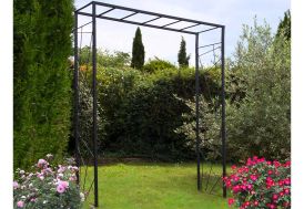 Arche de jardin en métal Louis Moulin - Mandala noir 155 x 198 cm