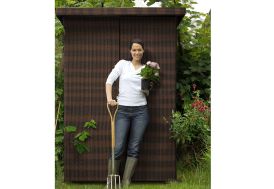 Armoire de Rangement en Resine Tressée 108x132x210cm (l,l,h)