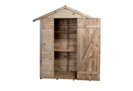 Armoire de jardin en bois traité autoclave classe 3 avec 2 étagères 