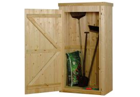 Armoire de jardin en bois porte ouverte 100 x 58 x 190 cm