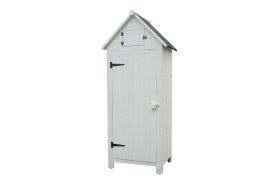 Armoire de jardin en bois blanc Habrita