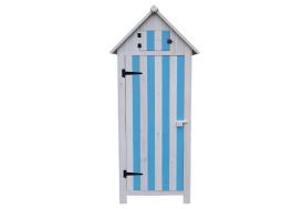 Armoire de jardin en bois imitation cabine de plage Habrita