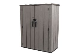 Armoire jardin résine Basse Brossium - 1 000 L - 139.5 x 77 x 120 cm -  Gris