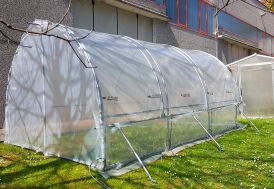 Serre tunnel en acier galvanisé et polyéthylène 200 microns MS 18 m² Agrimec