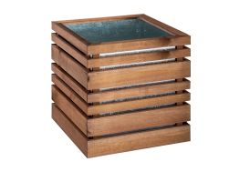 Bac à fleurs en bois et acier Lign Z