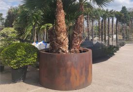 Pot de fleurs effet corten Papi