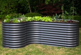 Bac potager en acier galvanisé anthracite