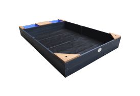 Bac à sable de jardin été extérieur en bois avec toit rotatif hauteur  ajustable enfant garçon fille bleu teamson kids tk-kf0003 - Conforama