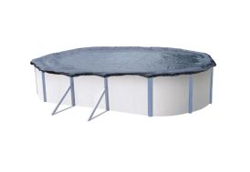 bâche hiver en polyester pour piscines ovales 7,60 x 3,80 m 