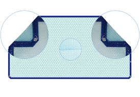 Bâche pour la piscine avec bulles d'air