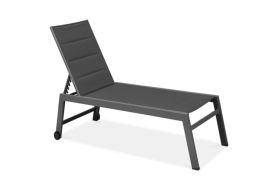 bain de soleil en aluminium avec assise en toile Givex Forli XL