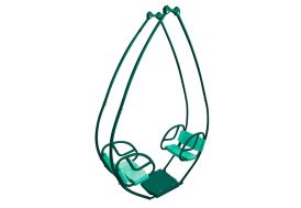 Balancelle en acier galvanisé vert Soulet pour portique hauteur 2,22 m 
