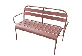 Banc de jardin en aluminium rose framboise
