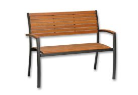 Banc de Jardin en Bois d’Eucalyptus et Aluminium Mountfield Flamingo