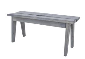 Banc de jardin en bois de pin gris