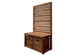 Banc de jardin occultant en bois traité