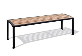 Banquette de jardin en bois de pin traité et acier galvanisé Helios Carmen 