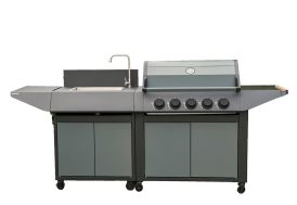 Cuisine d'été avec barbecue et évier Cook'in Garden