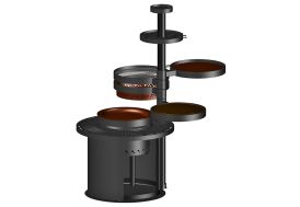 Barbecue grill multifonctions en acier Stabico