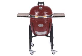 Barbecue kamado en céramique avec chariot Fargau Monolith Classic rouge
