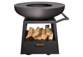 Barbecue braséro nomade en acier corten White Fire