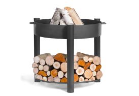 CookKing Brasero Palermo XXL 80 cm - L 80 x l 80 x H 35 cm - Acier -  NoirFire basket 