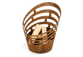 Braséro extérieur en acier corten effet rouille Scilla Huugy