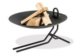 Braséro extérieur en acier noir original Lemna Huugy Ø 58 cm  
