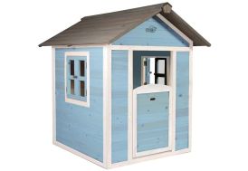cabane en bois pour enfant maisonnette bleue en hemlock
