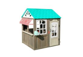 Cabane pour enfant en bois de cèdre Kidkraft avec toiture bleu Cabane pour enfant en bois de cèdre Kidkraft avec toiture bleu