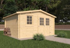 Abri de jardin en bois de pin brut