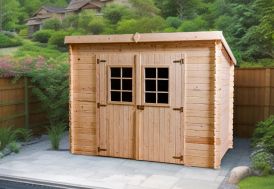 Abri de jardin en bois brut toiture monopente Foresta 5 m²