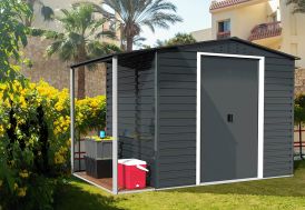Cabanon de jardin en métal avec auvent Duramax
