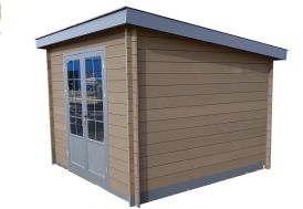 Abri de jardin en aluminium et bois composite