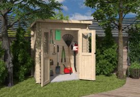 Abri de jardin en bois d'épicéa certifié FSC