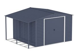 Abri de jardin en métal avec auvent Duramax