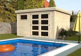 Cabane de jardin en bois Décor et Jardin Paolo en bord de piscine