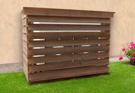 Cache-climatiseur en bois d’épicéa traité – 132 x 58 x 98 cm