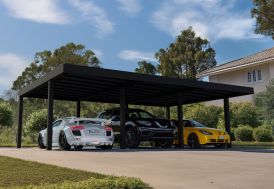 Carport 3 voitures en aluminium et polycarbonate Canopia Oslo