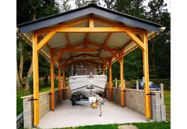 Carport 3 voitures sur mesure en bois fabriqué en France CPBF