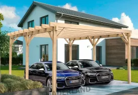 Carport en bois brut lamellé-collé 4 x 5 m Maderland Nîmes