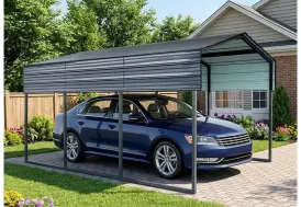 Carport en acier galvanisé 4,5 x 3 m Westmann Copenhagen
