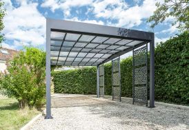 Abri pour Voiture en Aluminium et Polycarbonate Trigano Libeccio 16 m²