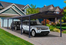 Carport 2 voitures Palram en aluminium et polycarbonate 10 m Arcadia