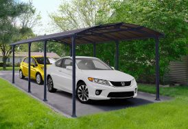 Carport 2 voitures en aluminium Palram toiture polycarbonate Arcadia 8,5 m